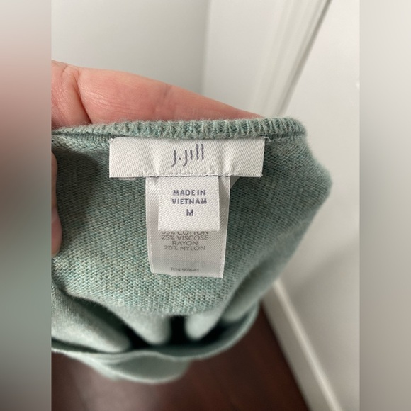 J JILL Women's Green Long Sleeve Top - Picture 4 of 5